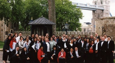 The Rutgers-Newark chorus on tour